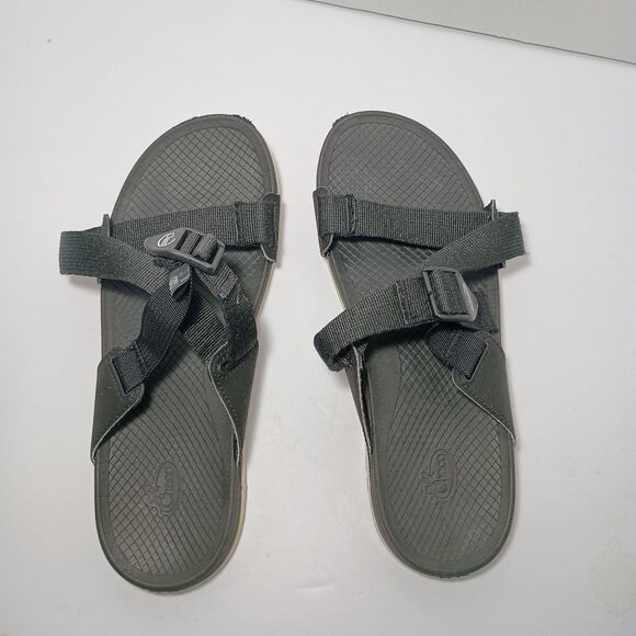 Chaco Lowdown Slides Womens Size 10 Black Adjustable Strap Beach Trail Sandals - Picture 8 of 10